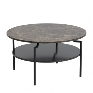 Konferenční stolek Staden, 80 cm, hnědá/černá