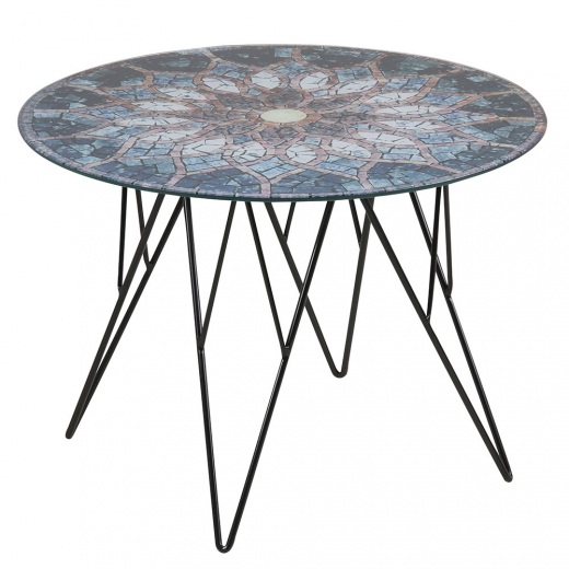 Konferenční stolek Stark, 55 cm, sklo s potiskem - 1