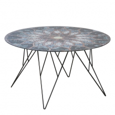 Konferenční stolek Stark, 80 cm, sklo s potiskem - 2