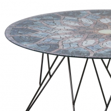Konferenční stolek Stark, 80 cm, sklo s potiskem - 6