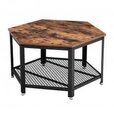 Konferenční stolek Stella, 75 cm, hnědá / černá - 1