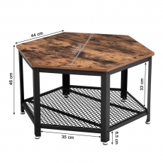 Konferenční stolek Stella, 75 cm, hnědá / černá - 5