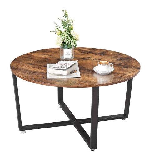 Konferenční stolek Stella, 88 cm, hnědá / černá