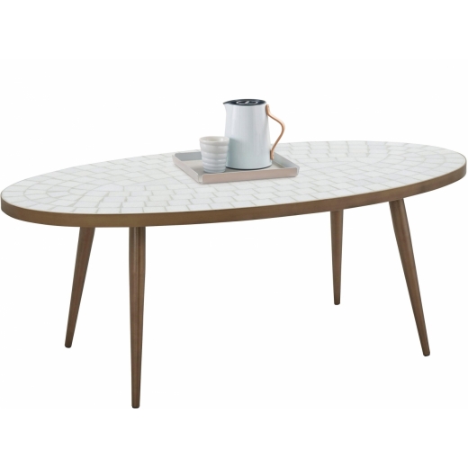 Konferenční stolek Stephanie, 60 cm, bílá - 1