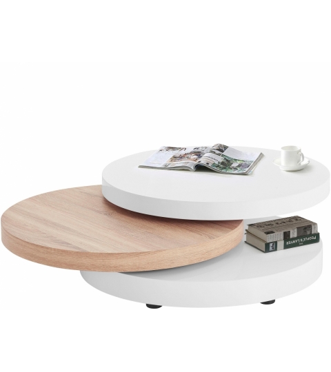 Konferenční stolek Stil, 80 cm, bílá