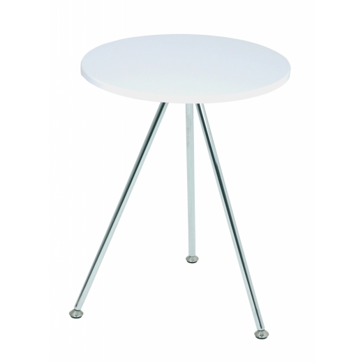 Konferenční stolek Sutton, 52 cm, bílá / chrom - 1