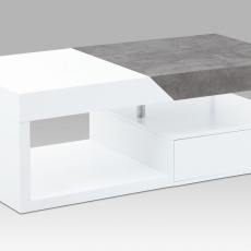 Konferenční stolek Tibor, 120 cm, bílá/beton - 1