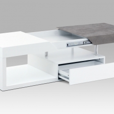 Konferenční stolek Tibor, 120 cm, bílá/beton - 2