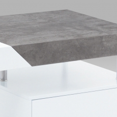 Konferenční stolek Tibor, 120 cm, bílá/beton - 4