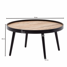 Konferenční stolek Tulipan, 76 cm, černá - 4