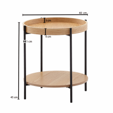 Konferenční stolek Valeria, 45 cm, hnědá - 4