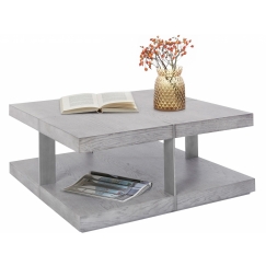 Konferenční stolek Veranzo, 70 cm, stříbrná