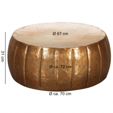 Konferenční stolek Visa, 72 cm, zlatá - 3