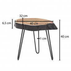 Konferenční stolek Vit, 40 cm, hnědá - 4