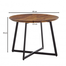 Konferenční stolek Vitel, 60 cm, sheesham - 4