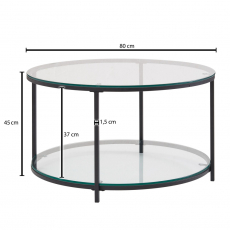 Konferenční stolek Vivien, 80 cm, černá - 4