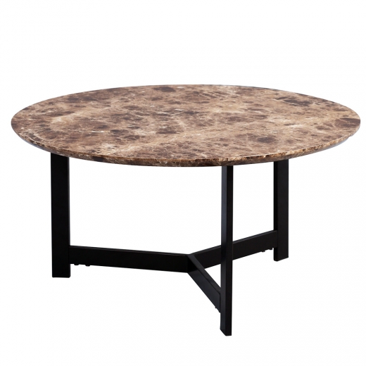 Konferenční stolek Volker, 70 cm, tmavý mramor - 1