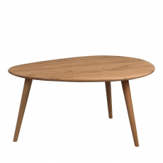 Konferenční stolek z masivu Cora, 90 cm, divoký dub - 2