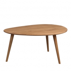 Konferenční stolek z masivu Cora, 90 cm, divoký dub - 2