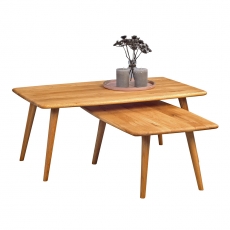 Konferenční stolek z masivu Eddy, 100 cm, divoký dub - 3