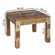 Konferenční stolek z recyklovaného dřeva Kalkutta, 60 cm, mango - 3
