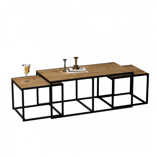 Konferenční stolky Gigante, 120 cm, dub - 1