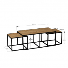 Konferenční stolky Gigante, 120 cm, dub - 7