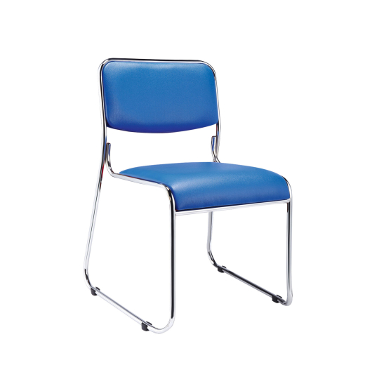 Konferenční židle Axo, textil, modrá - 1