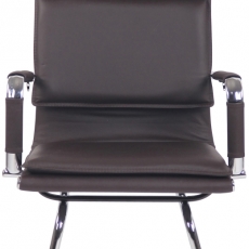 Konferenční židle Bedford, pravá kůže, hnědá - 1