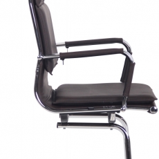 Konferenční židle Bedford, pravá kůže, hnědá - 2