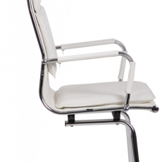 Konferenční židle Bedford, syntetická kůže, bílá - 2