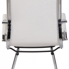 Konferenční židle Bedford, syntetická kůže, bílá - 4