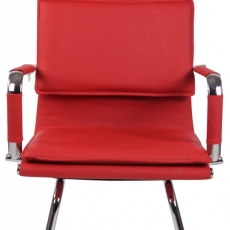 Konferenční židle Bedford, syntetická kůže, červená - 1