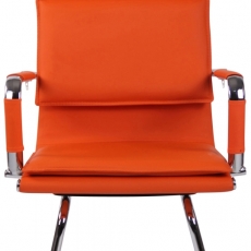 Konferenční židle Bedford, syntetická kůže, oranžová - 1
