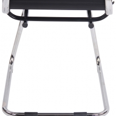 Konferenční židle Burnley, pravá kůže, černá - 7