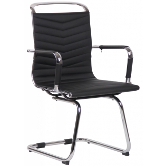 Konferenční židle Burnley, syntetická kůže, černá