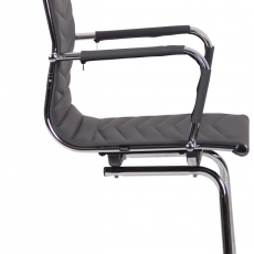 Konferenční židle Burnley, syntetická kůže, šedá - 3