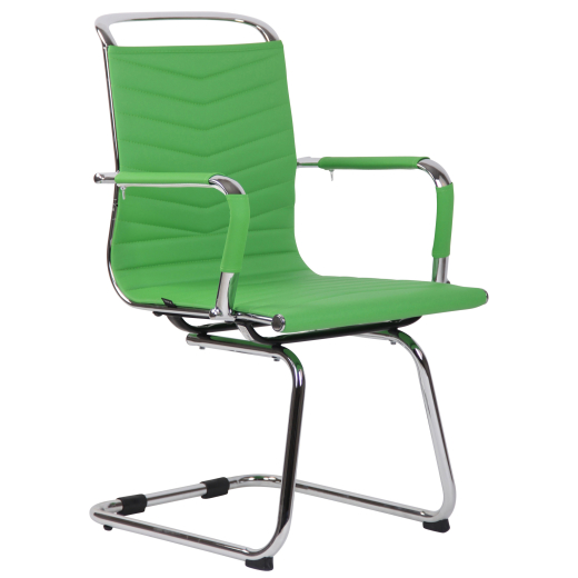 Konferenční židle Burnley, syntetická kůže, zelená - 1