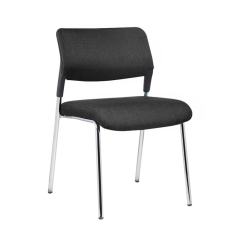 Konferenční židle Evo 4L, textil, černá