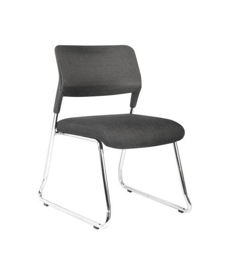 Konferenční židle Evo 4S, textil, černá