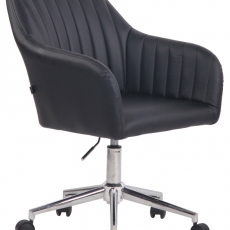 Konferenční židle Filton, syntetická kůže, černá - 1