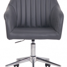 Konferenční židle Filton, syntetická kůže, šedá - 2