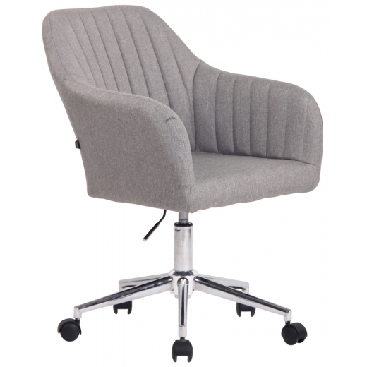 Konferenční židle Filton, textil, světle šedá - 1