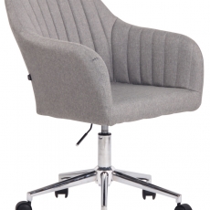 Konferenční židle Filton, textil, světle šedá - 1