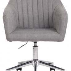 Konferenční židle Filton, textil, světle šedá - 2