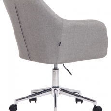 Konferenční židle Filton, textil, světle šedá - 4
