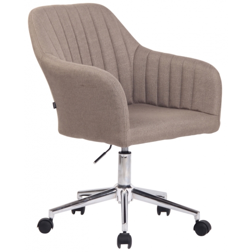 Konferenční židle Filton, textil, taupe - 1