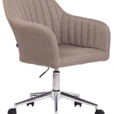 Konferenční židle Filton, textil, taupe - 1