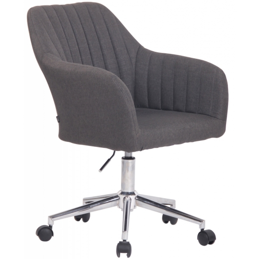 Konferenční židle Filton, textil, tmavě šedá - 1