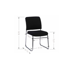 Konferenční židle Iron (SET 6 ks), syntetická kůže, černá - 2